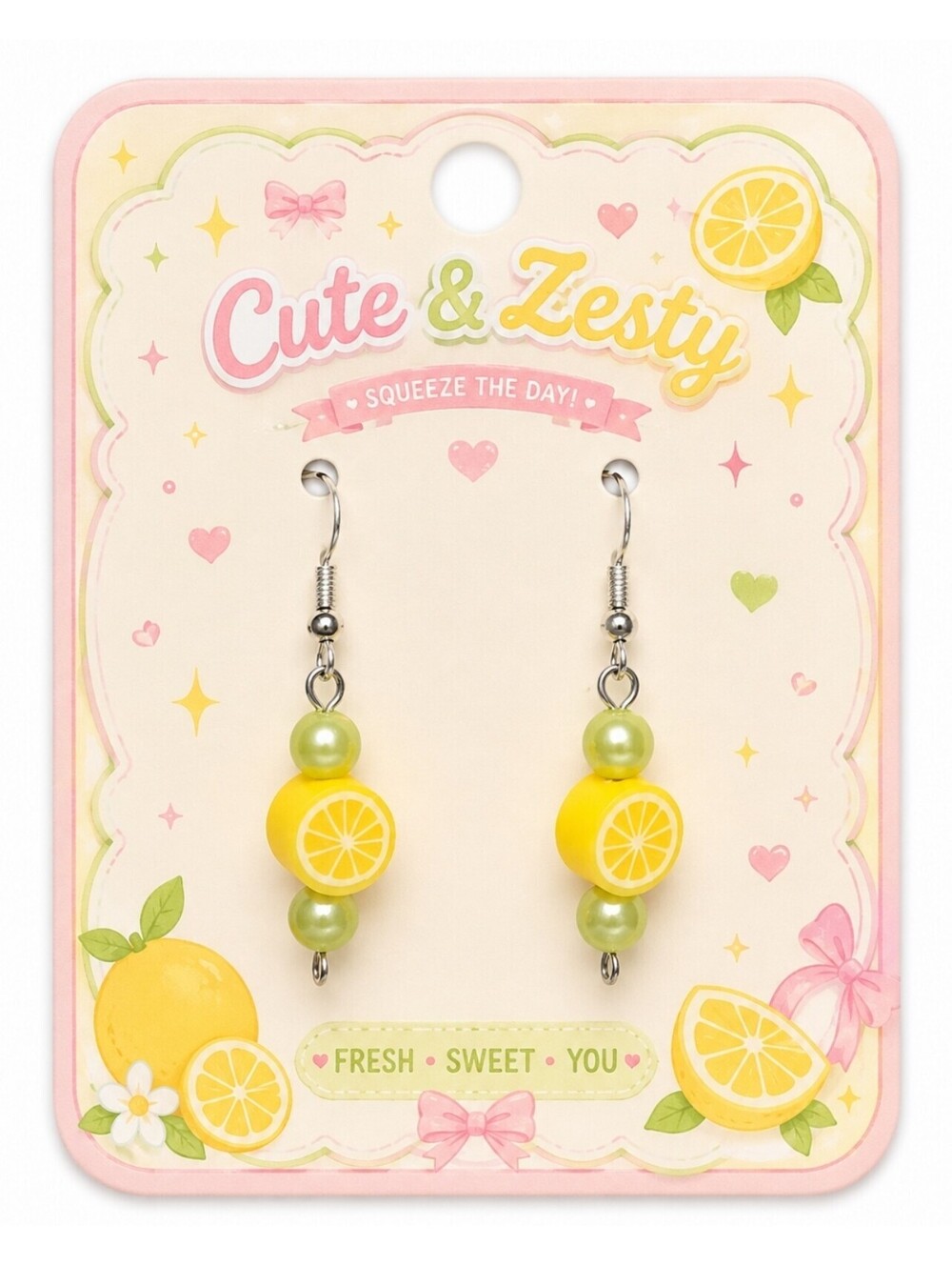 Kawaii Summer Lemon Earrings